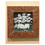 Floral Painting with Decoratively Woven Frame, 24