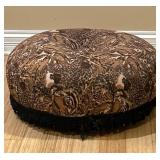 Round Leopard Print Floor Cushion, 24" in Diamete