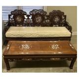 Antique Mother of Pearl Inlaid Chinese Rosewood