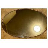Oval Mirror w/ Gold-Tone Metal Frame