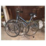 Blue Single-Speed Bicycle w/Spare Wheels
