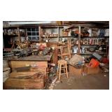 Workshop Contents w/ Tools, Frames, Cans