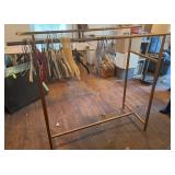 Metal Garment Rack w/ Assorted Hangers