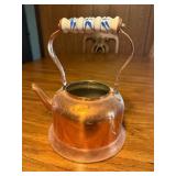 Copper Teapot w/ Porcelain Handle