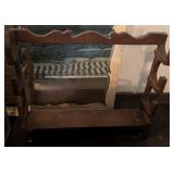 Wooden Wall-Mount Rifle Rack w/ Shelf