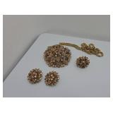 Floral Costume Jewelry Set