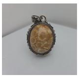 Saville 925 Pendant with Tan Cosmic Burst Gem