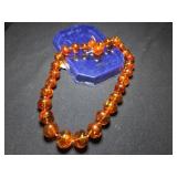 Graduated Amber Beads Necklace