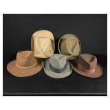 Five Stetson and Lanofelt Hats