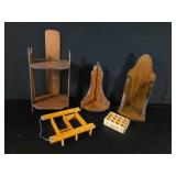 Wood Displays Including 16" Tallest
