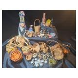 Miniature Native American Baskets and Art