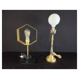 Brass Candlestick & Hexagon Touch