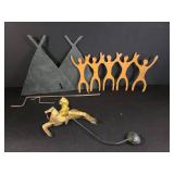 Folk Art Group: Wood Figures, Teepee