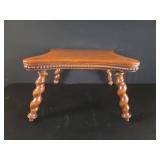 Barley Twist Legs Button-Trimmed Edge Table