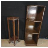 Wood Corner Shelf and Plant Stand