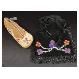 Native American Beaded Purse and Moccasin