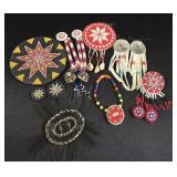 Native American Beaded Jewelry and Hair Decor