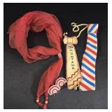 Beaded Montana and Red, White, Blue Tie