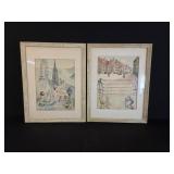 Framed Bavarian Scene Art