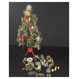 Military Pins and Decorated Mini Christmas