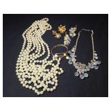 Jewelry Faux Pearl & Crystal