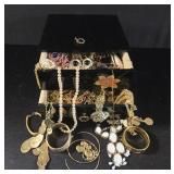 Jewelry Box With Costume Bracelets, Necklaces