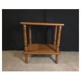 Oak Two-Tier Side Table