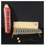 Hohner Melodica Alto and Bell Harmony Glock
