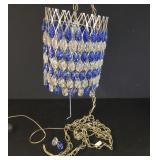 Blue and Clear Crystal Hanging Lamp
