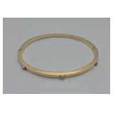 14K Italy Gold Hinged Bangle Bracelet
