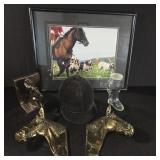 Equestrian Hunt Photo, Horse Wall Decor, Hat