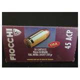 Fiocchi 45 ACP 230gr FMJ Full Box Ammunition