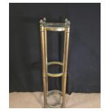 3-Tier Glass Stand with Brass Finish