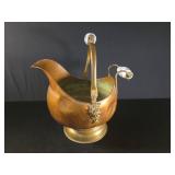 Copper Coal Bucket with Porcelain Handles