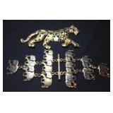 Leopard & Elephant Brooch