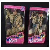 1992 Army Barbie and Ken Dolls Set