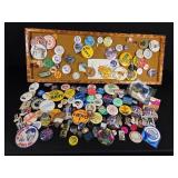 Large Assorted Pinback Button Collection