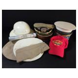 Naval and Military Hat Lot with Signal Flare