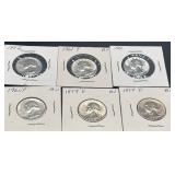 6 Washington Silver Quarters