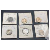 Six Jefferson Nickel Coins Lot (1942-1943)