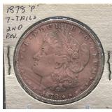 1878-P Morgan Silver Dollar, 7 Tail, 2nd Reverse