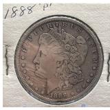 1888-P Morgan Silver Dollar Coin