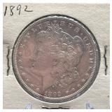 1892 Morgan Silver Dollar