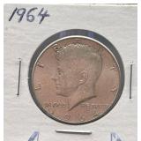 1964 Kennedy Half Dollar Silver Coin