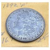 1892-P Morgan Silver Dollar Coin