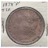 1878-P 7 Tail Morgan Silver Dollar