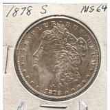 1878-S Morgan Silver Dollar MS64