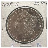 1878-S Morgan Silver Dollar MS64
