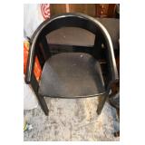 Solid Wood Curved Back Armchair
