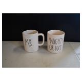 Rae Dunn Mr. Naughty or Nice Coffee Mugs